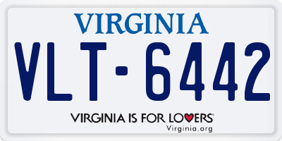 VA license plate VLT6442