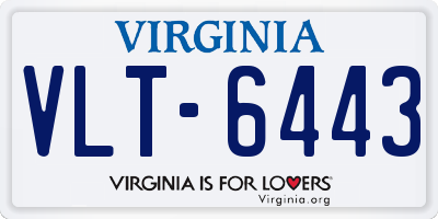 VA license plate VLT6443