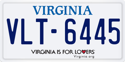 VA license plate VLT6445