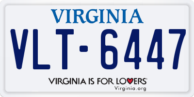 VA license plate VLT6447