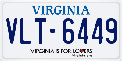 VA license plate VLT6449