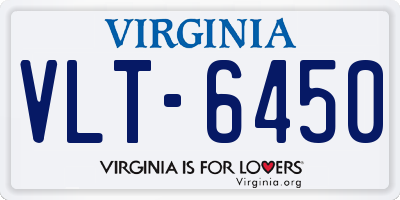 VA license plate VLT6450