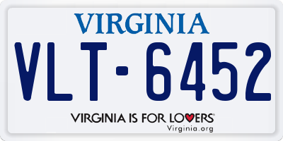 VA license plate VLT6452