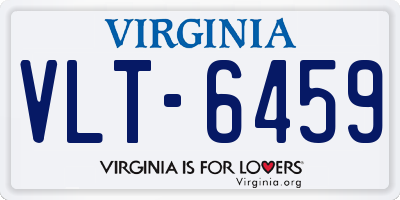 VA license plate VLT6459
