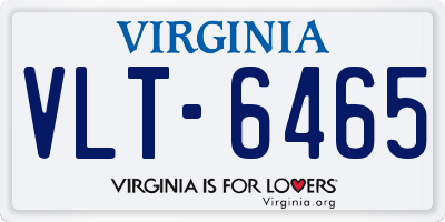 VA license plate VLT6465