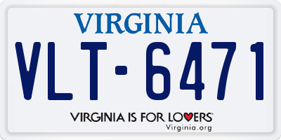 VA license plate VLT6471