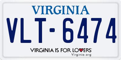 VA license plate VLT6474