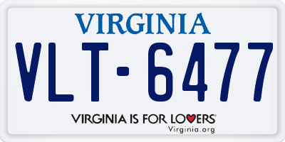 VA license plate VLT6477