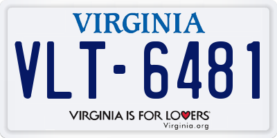 VA license plate VLT6481