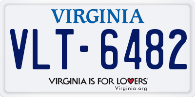 VA license plate VLT6482