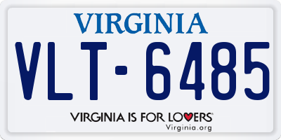 VA license plate VLT6485