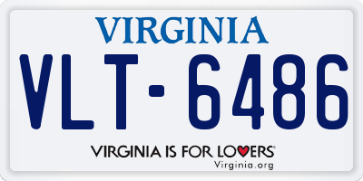 VA license plate VLT6486