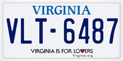 VA license plate VLT6487