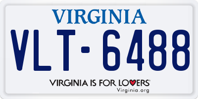 VA license plate VLT6488