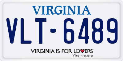 VA license plate VLT6489