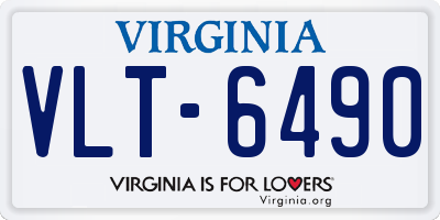 VA license plate VLT6490