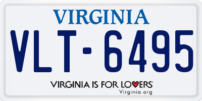 VA license plate VLT6495