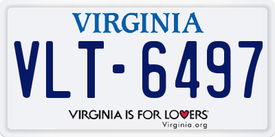 VA license plate VLT6497