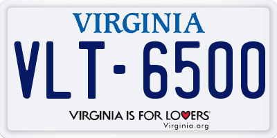 VA license plate VLT6500