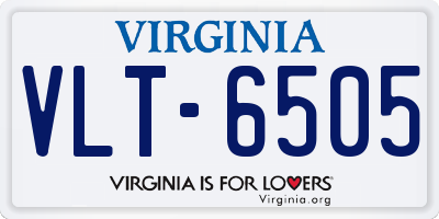 VA license plate VLT6505