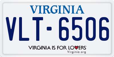 VA license plate VLT6506