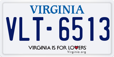 VA license plate VLT6513