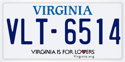 VA license plate VLT6514