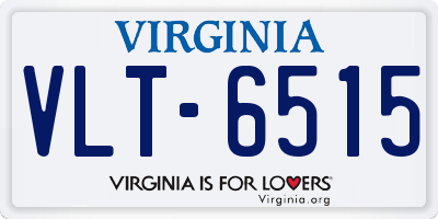 VA license plate VLT6515