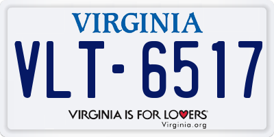 VA license plate VLT6517