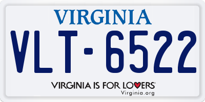 VA license plate VLT6522