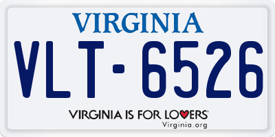 VA license plate VLT6526