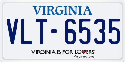 VA license plate VLT6535