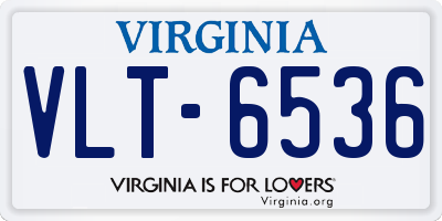 VA license plate VLT6536