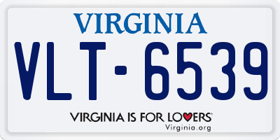 VA license plate VLT6539