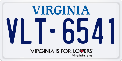 VA license plate VLT6541