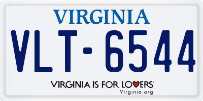 VA license plate VLT6544