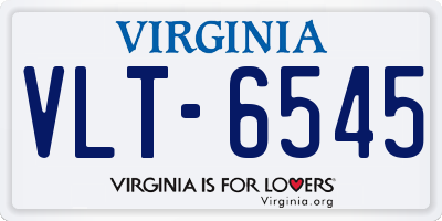 VA license plate VLT6545