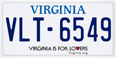 VA license plate VLT6549