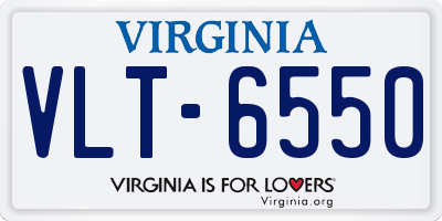 VA license plate VLT6550