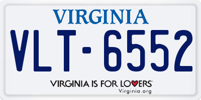VA license plate VLT6552