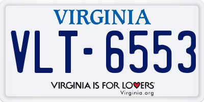 VA license plate VLT6553