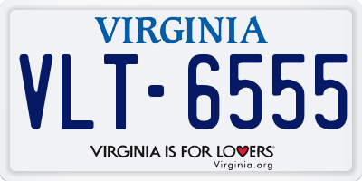 VA license plate VLT6555