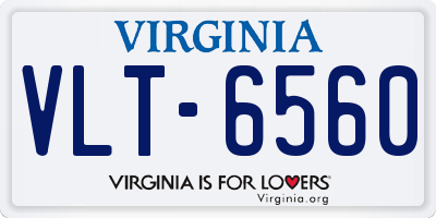 VA license plate VLT6560