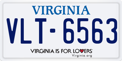 VA license plate VLT6563
