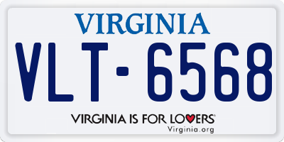 VA license plate VLT6568