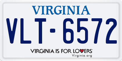 VA license plate VLT6572