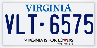 VA license plate VLT6575