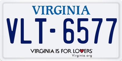 VA license plate VLT6577