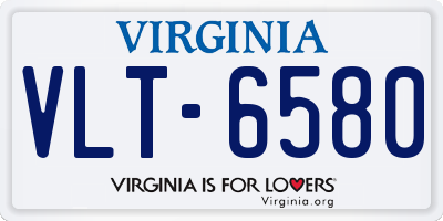 VA license plate VLT6580