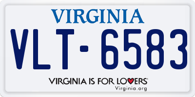 VA license plate VLT6583